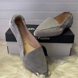 Hush Puppies Hazel 2 Frost Gray Suede Loafer